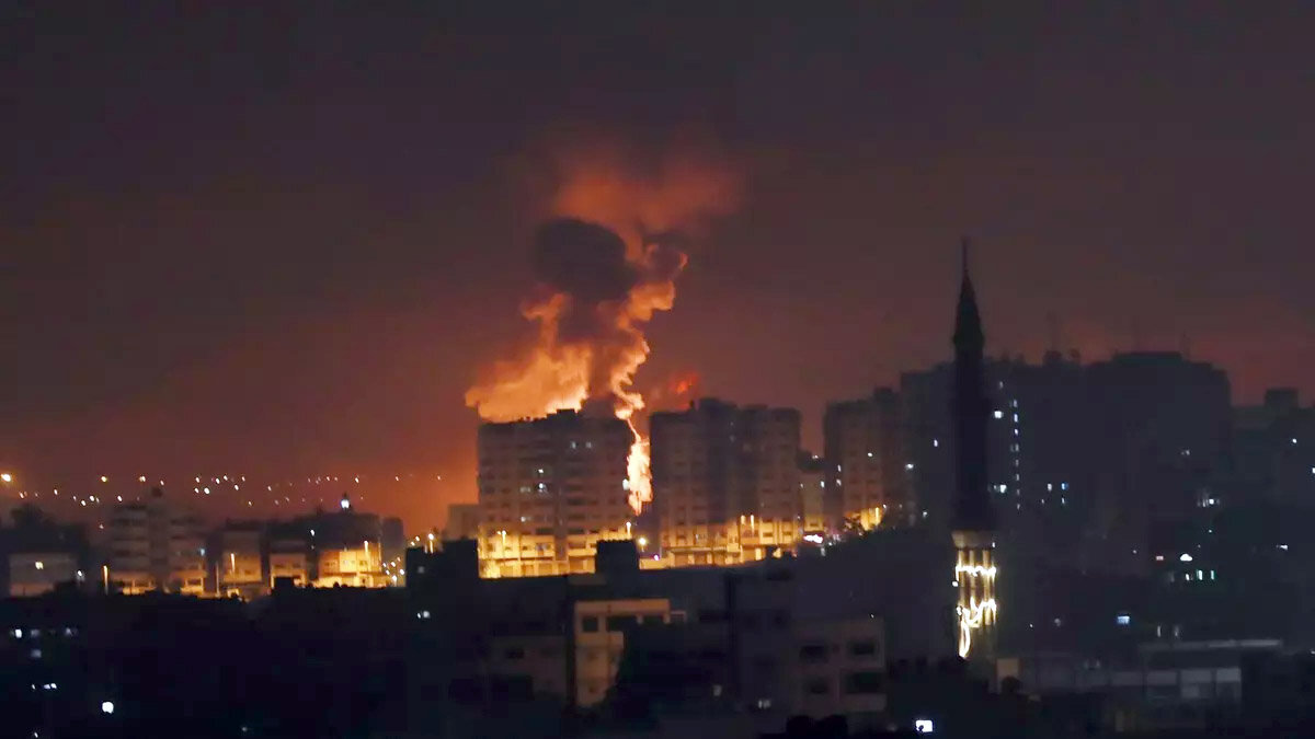 Газа. Израильский авиаудар.