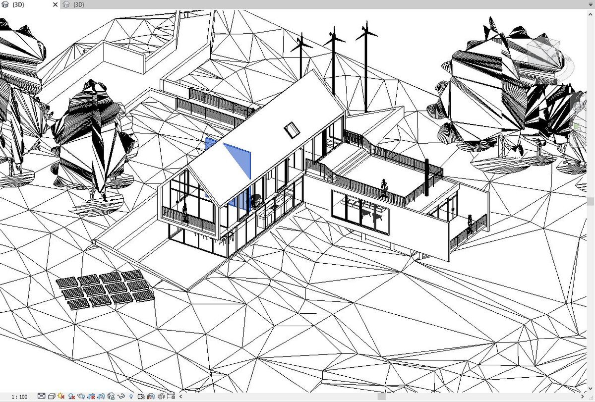 Импортированная из IFC модель в Revit