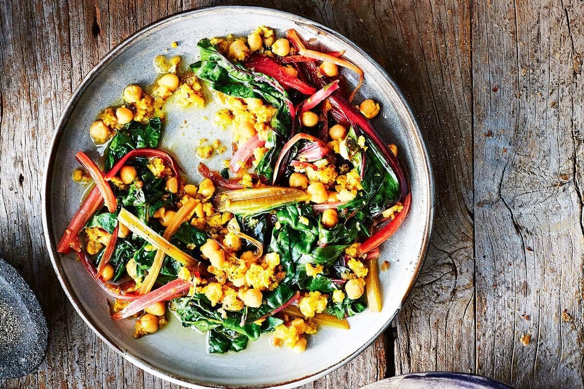 мангольд и бобы