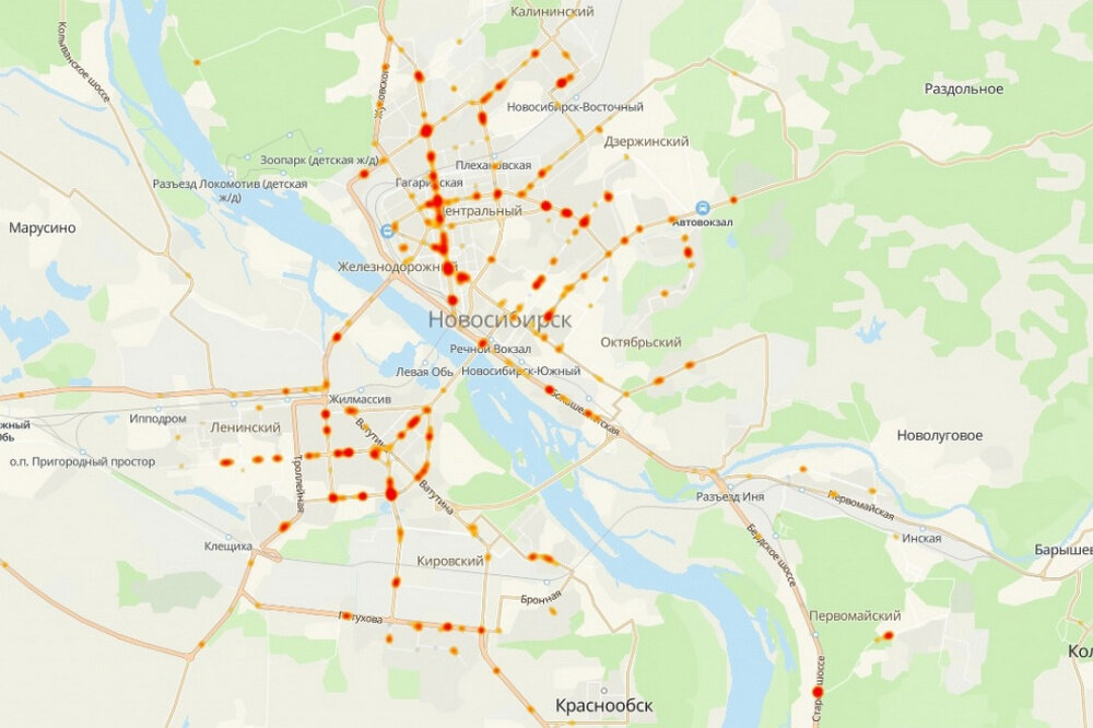 Карта дорог новосибирска