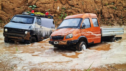 Все в ШОКЕ ОТ ГАЗЕЛИ 4x4 ... Как микроавтобус сливался на бездорожье! ... RC OFFroad