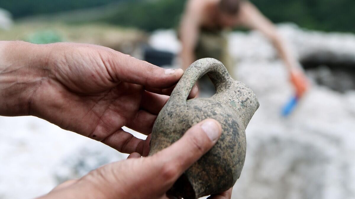    Раскопки в древнем городище Мангуп-Кале Бахчисарайского района Крымского полуострова© РИА Новости / Артем Креминский