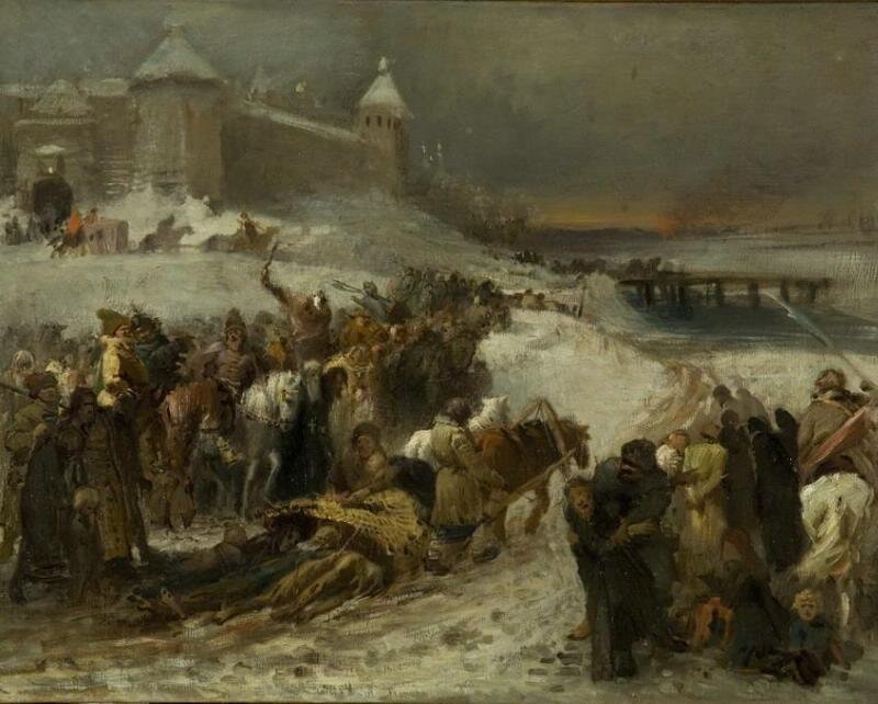 Маковский К.Е. Из смутного времени. Эскиз.
