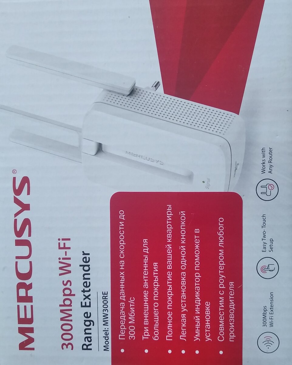 Фотография упаковочной коробки MW300RE.