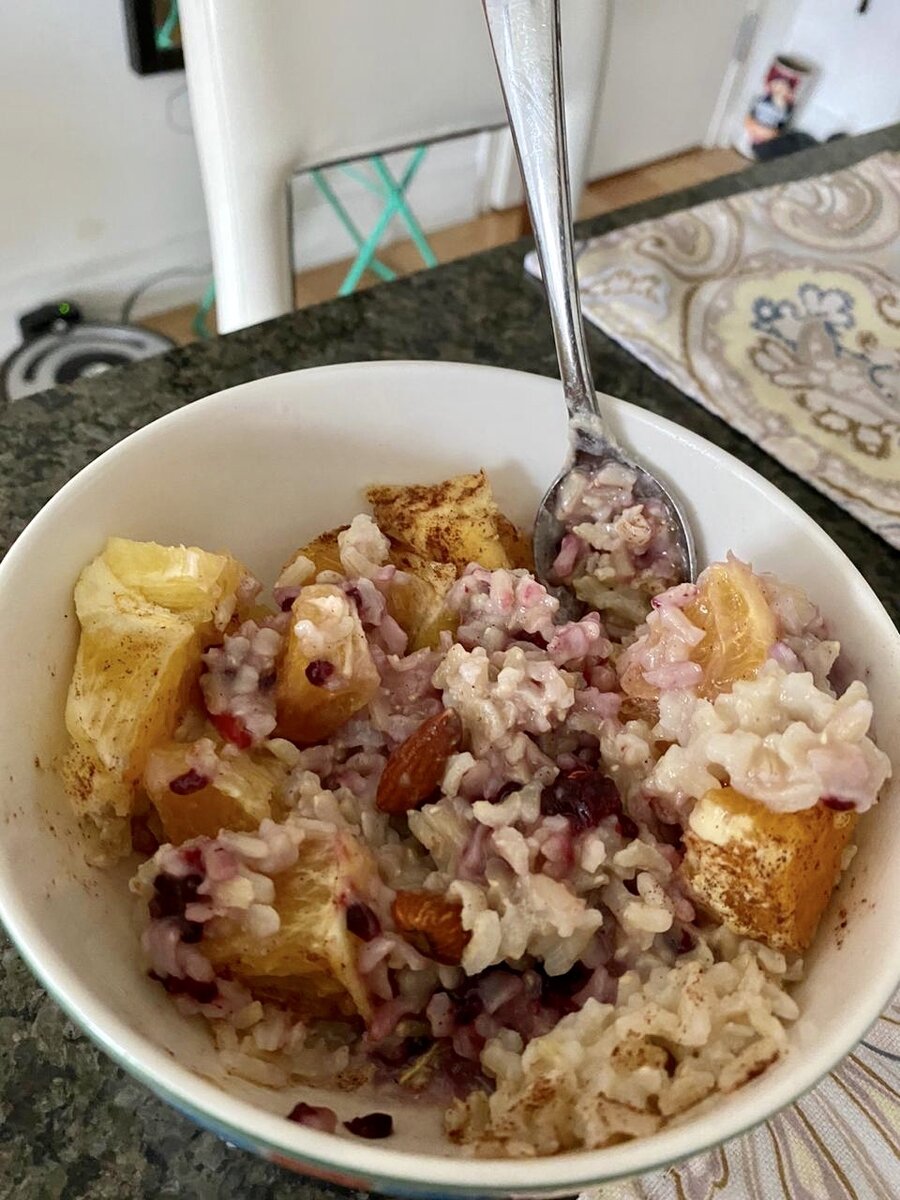 Рисовая каша с апельсином