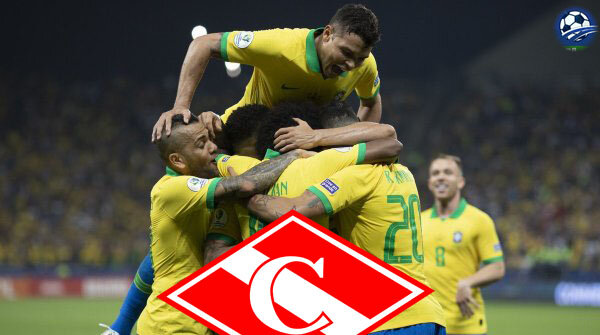 Сборная Бразилии. "Спартак" интересуется бразильским бомбардиром. Источник: yandex.ru. Проведено изменение фотографии