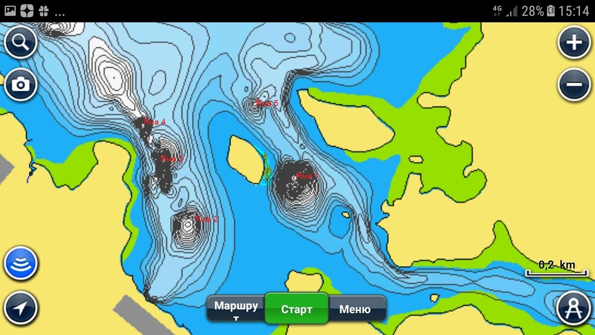 Карта глубин для эхолота lowrance