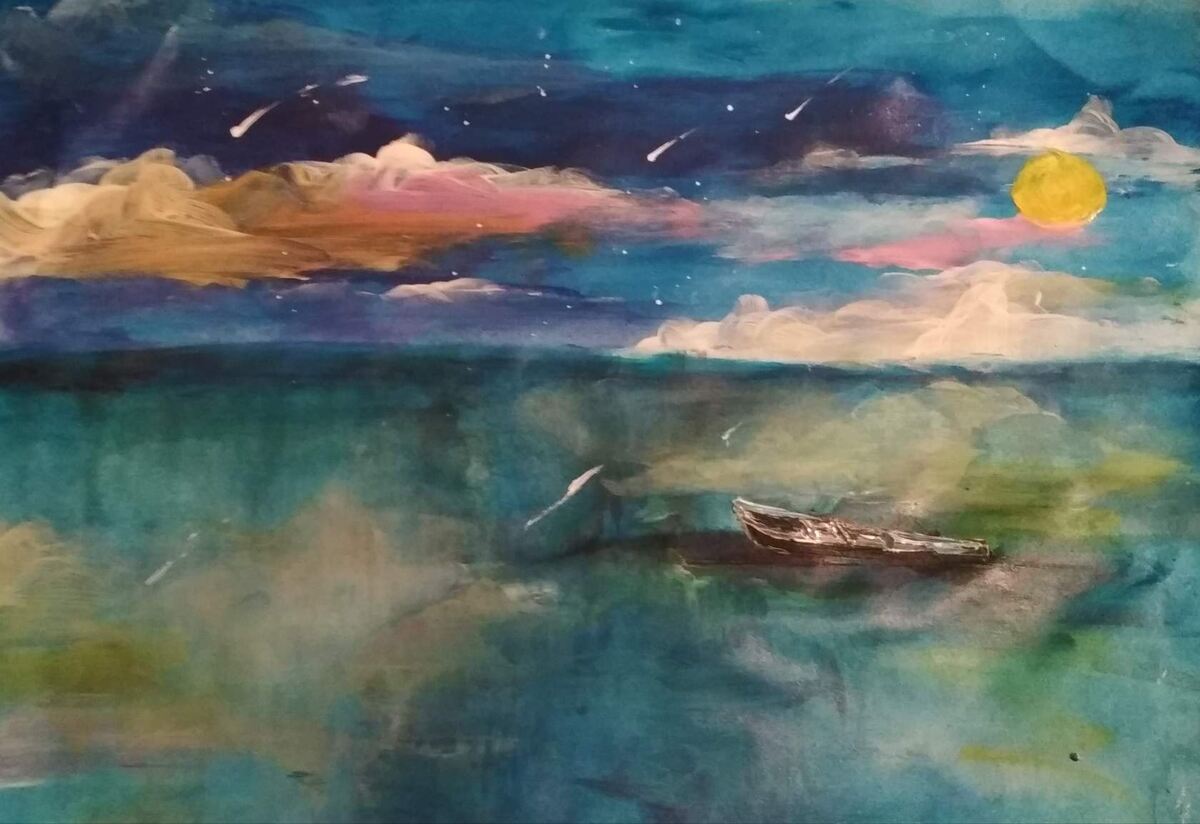 Рисунок пальцем, собственными ручками, под чутким руководством подруги)