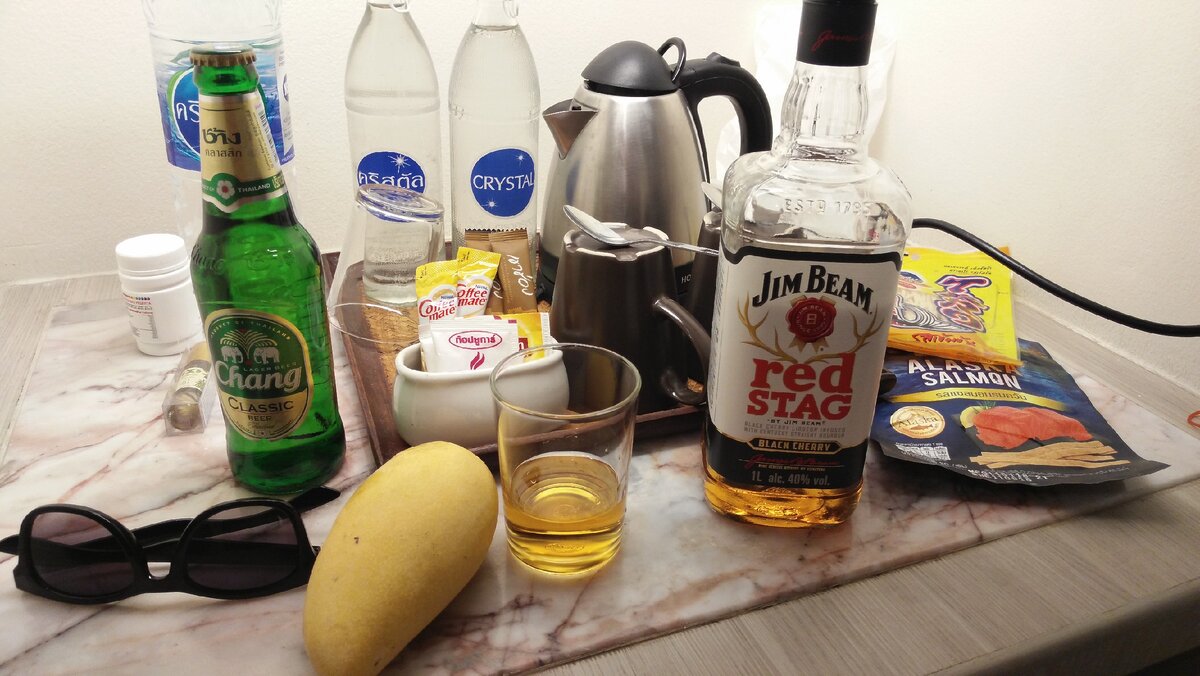 Jim beam red stag с манго в Тае - отличное сочетание.