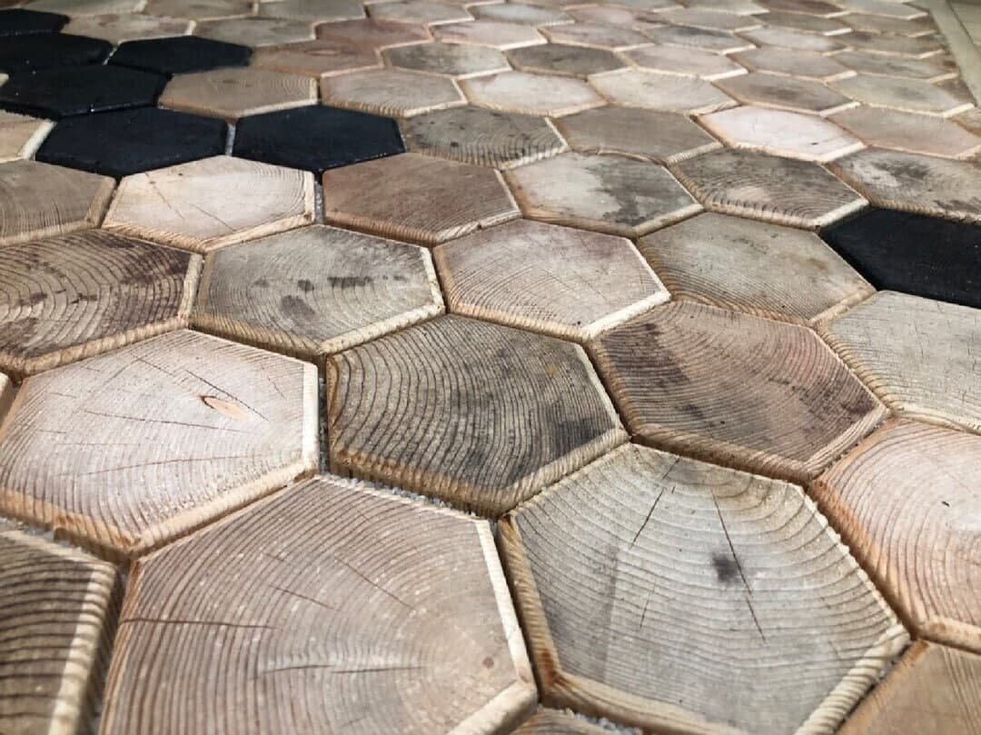 Тротуарная плитка Дерево 30x30x3 см коричневая