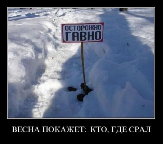 Весна покажет, кто и где насрал