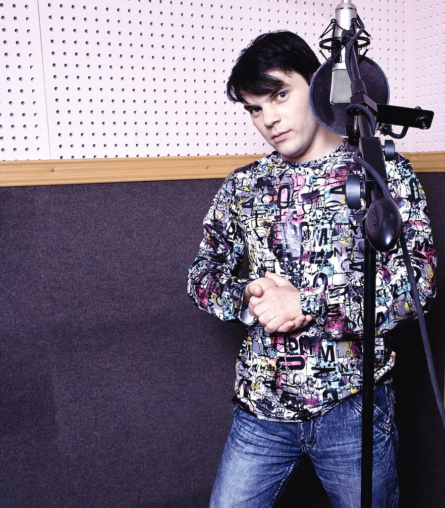 Сергей Ямшинин в студии звукозаписи в Нижнем Новгороде. Август, 2012 год