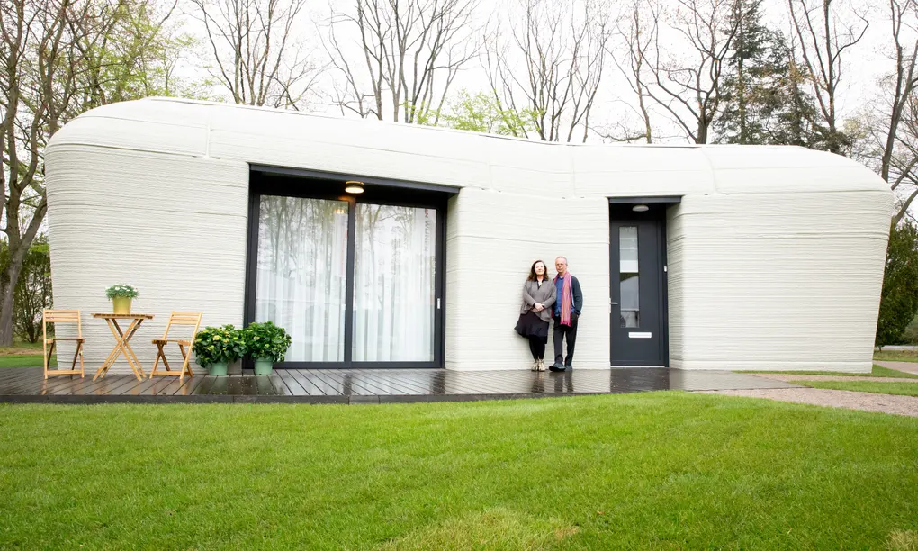 Дом напечатанный на принтере. 3d Printed House. Project milestone. Эйндховен, Нидерланды. Дом напечатанный на 3d принтере.