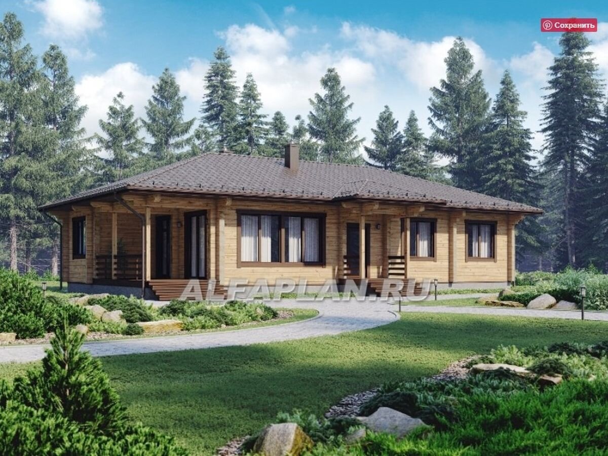 Одноэтажный дом по проекту G120