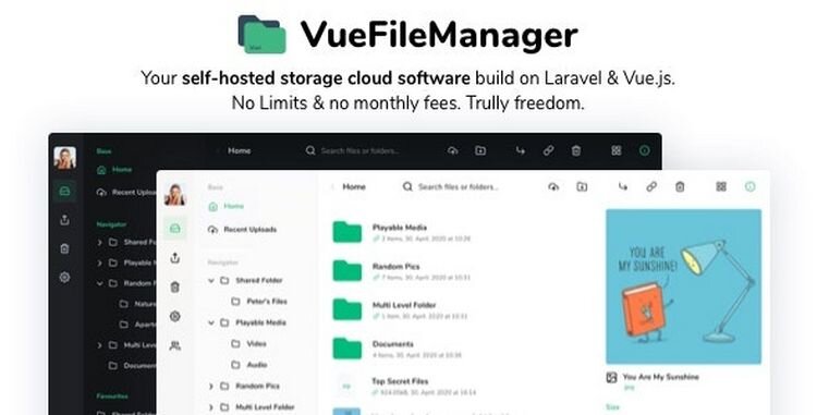 Vue File Manager ~ Храните, делитесь и получайте файлы мгновенно