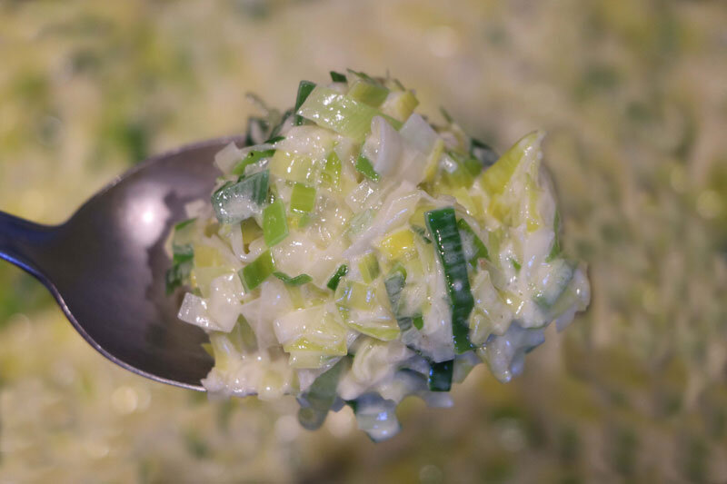 Фондю из лука-порея.