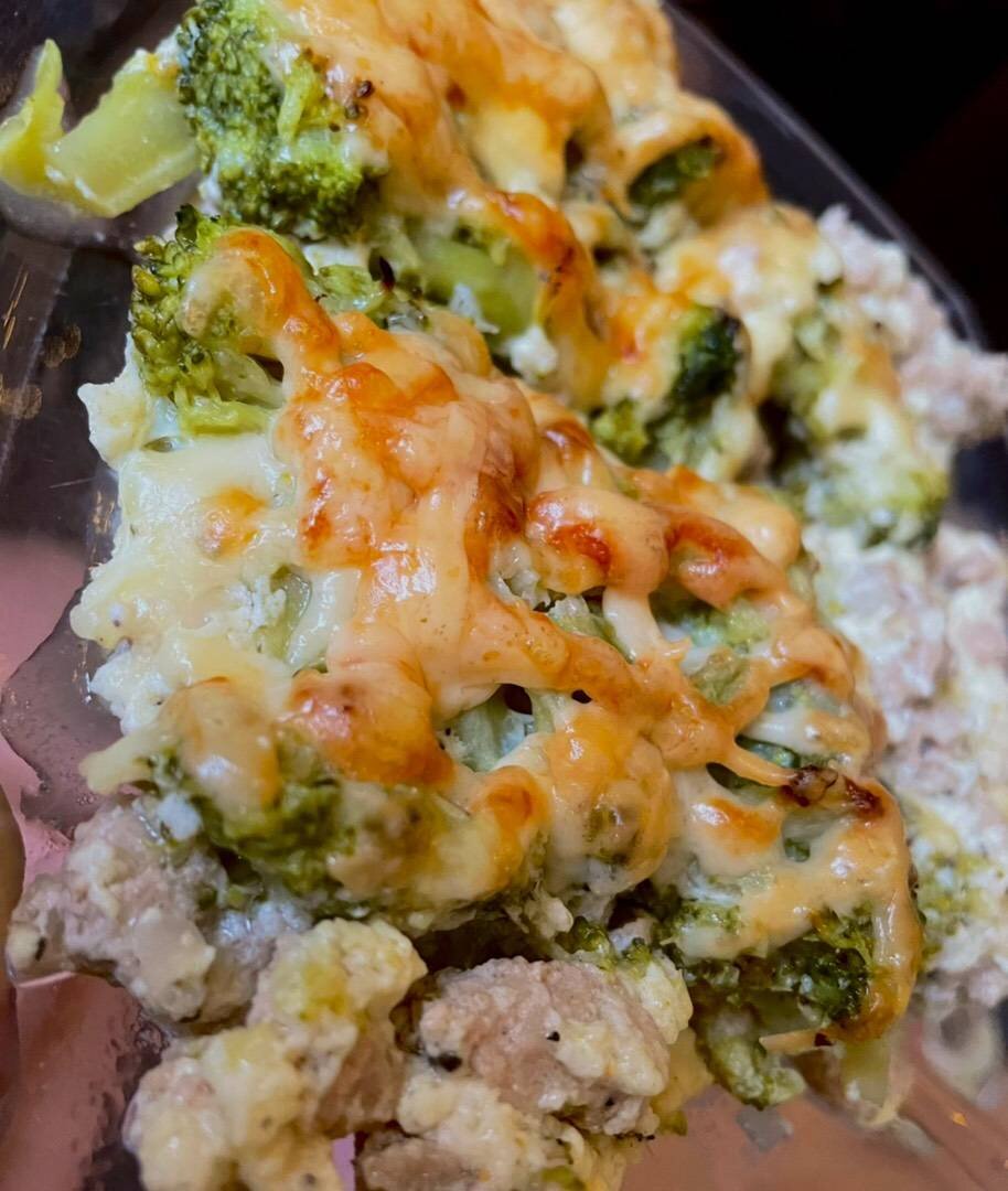 Запеканка с мясным фаршем, брокколи, цветной капустой (в духовке) - рецепт с фото