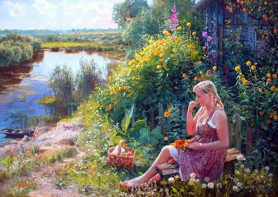 За околицей дзен читать. Владимир Жданов (1959 г.р.). Художник Владимир Жданов лето. Жданов Владимир Юрьевич лето художник. Август Владимир Жданов живопись