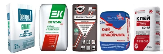 Клеевые составы для укладки керамогранита.