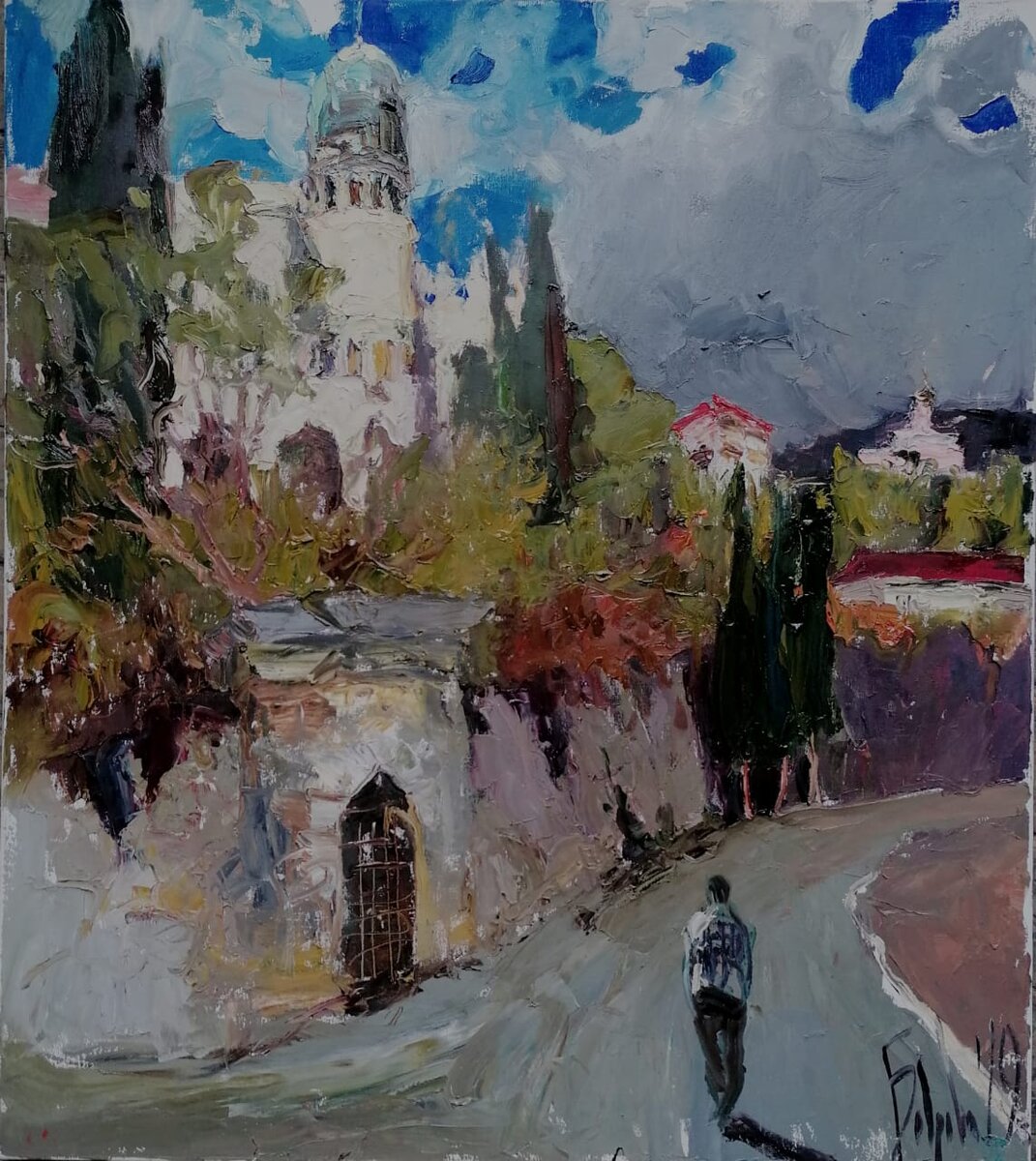 «Симеиз» Елена Боброва. Холст, масло, 90х80 см., 2019г.
