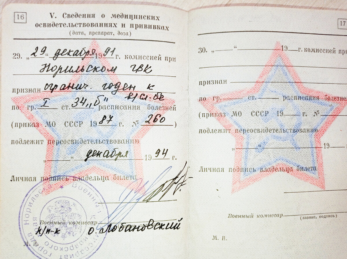 Военник очень похож на Гошин.