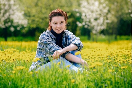 Полина и одуванчики