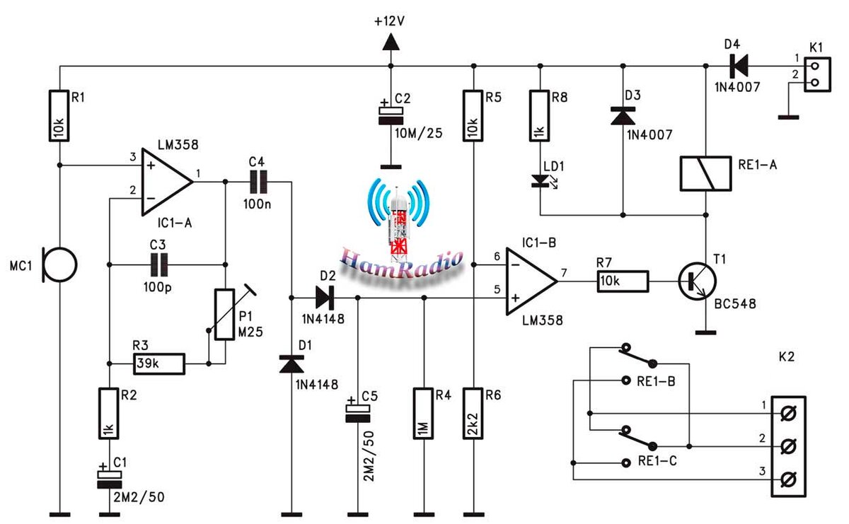 Звуковое реле схема