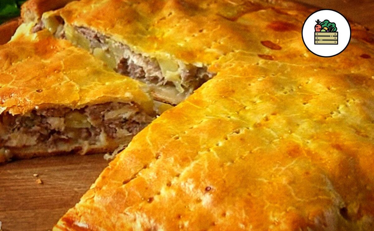 Пирог мясной с картошкой
