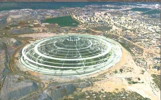 Визуализация проекта "Экогород 2020"  на карьере Мир. Мирный. Якутия