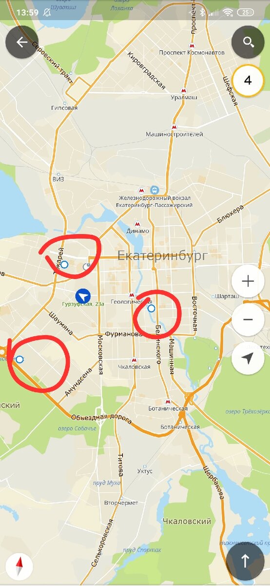 Отмечены места корпусов УГМУ на карте