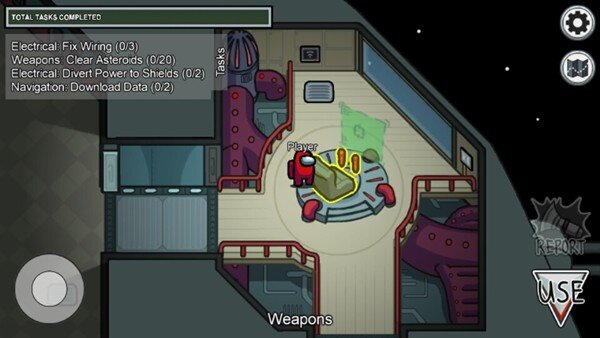 Второе место находится в оружейной, когда игрок стреляет по метеоритам, то справа можно увидеть анимацию стрельбы. 