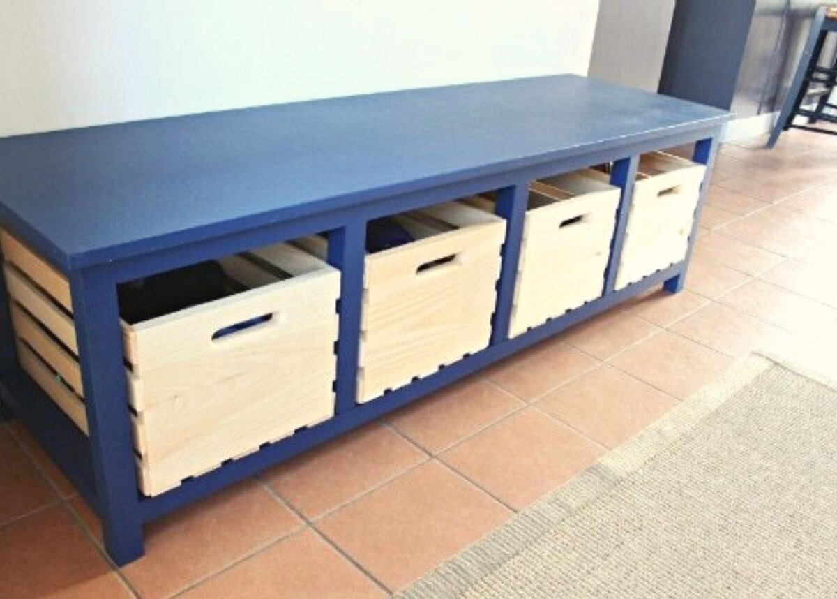 Скамейка-обувница своими руками