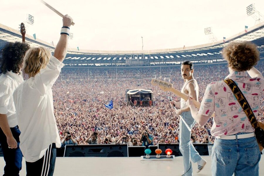 Легендарная четверка после выступления на "Live Aid".