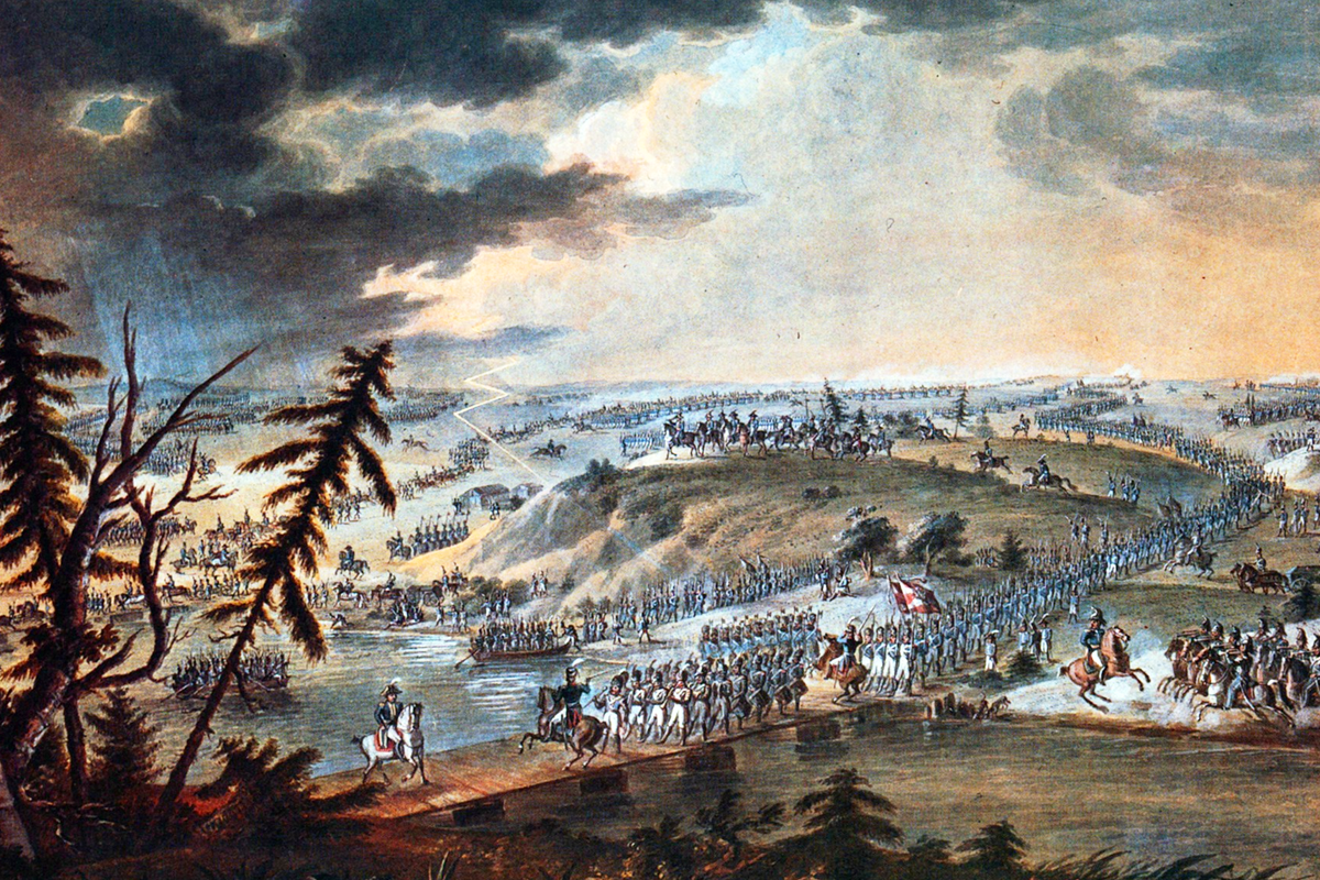 Переправа наполеоновской армии через Неман. Неизвестный художник