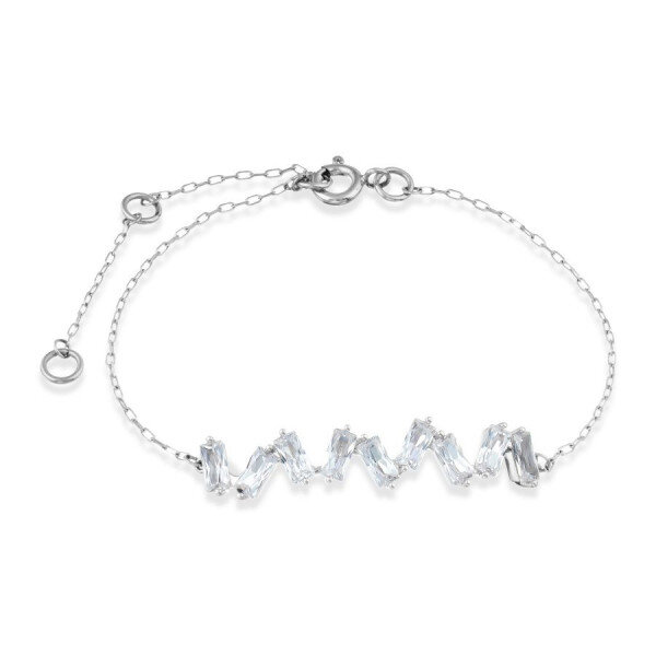 Колье с фианитами из серебра 925 пробы