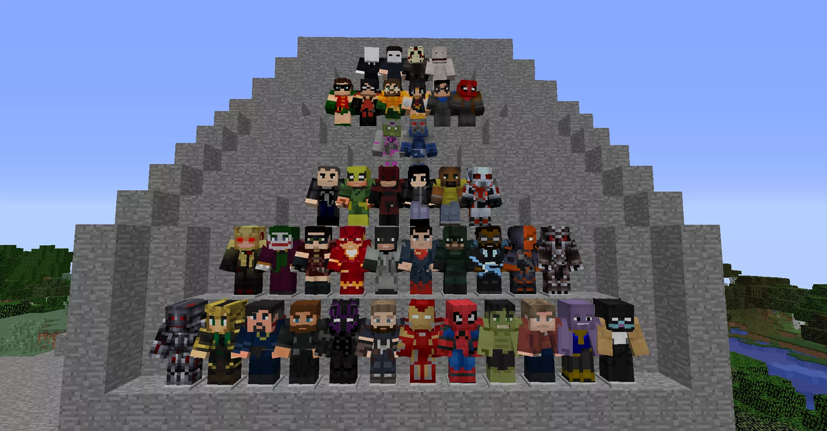 Имеющиеся на данный момент в модификации комплекты героев.