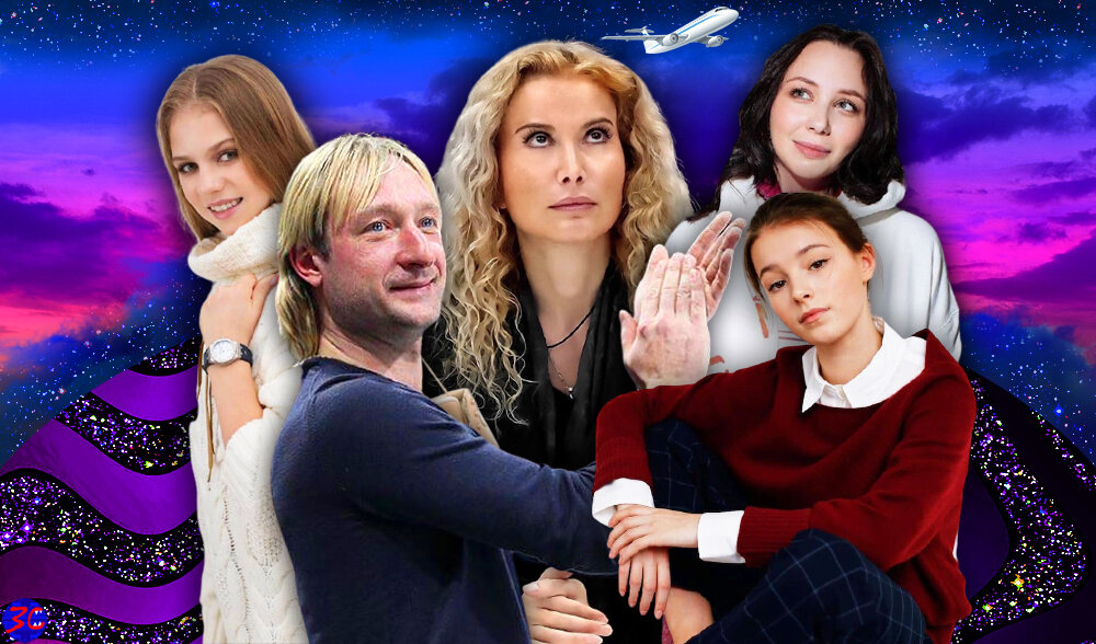 Александра Трусова, Евгений Плющенко, Этери Тутберидзе, Елизавета Туктамышева и Анна Щербакова (коллаж автора, источник - instagram.com/p/CMkJ1vopbsH/)