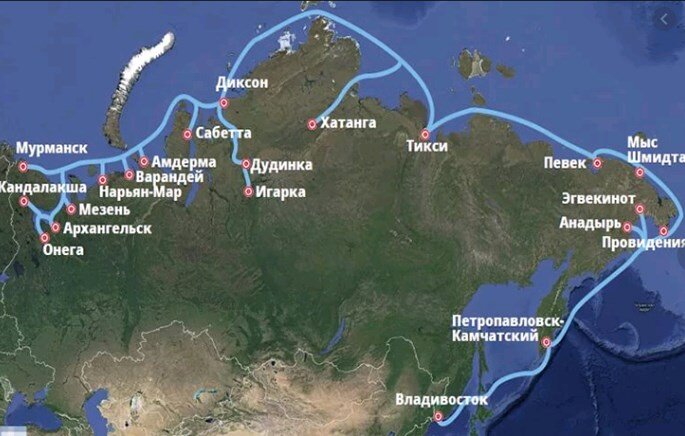 Северный морской путь маршрут