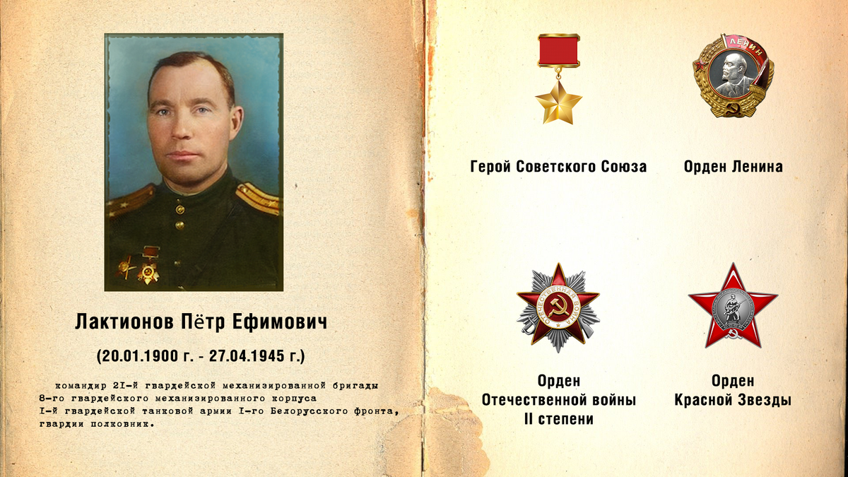 Лактионов Петр Ефимович, основные награды. Колоризация от канала "Жизнь"
