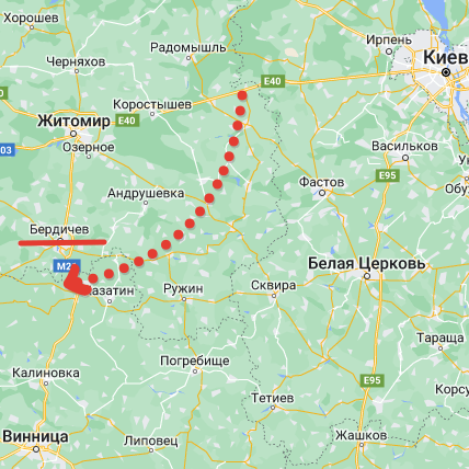 Наступление на Бердичев. Рисунок Автора