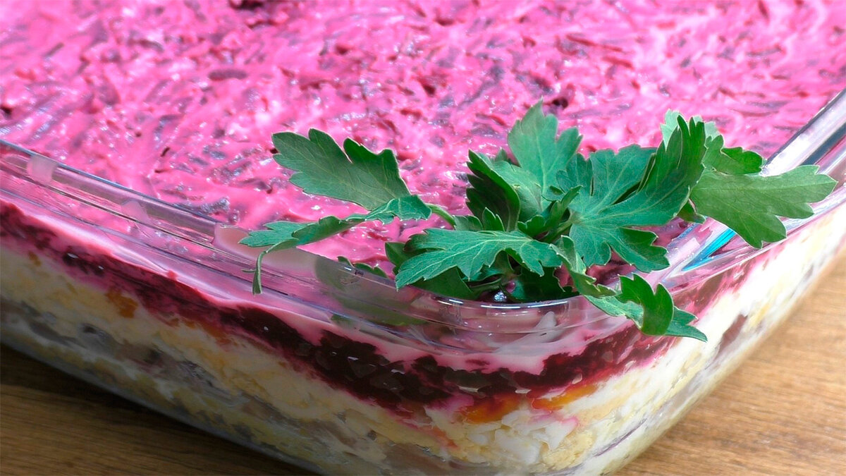 Селедка под шубой слои