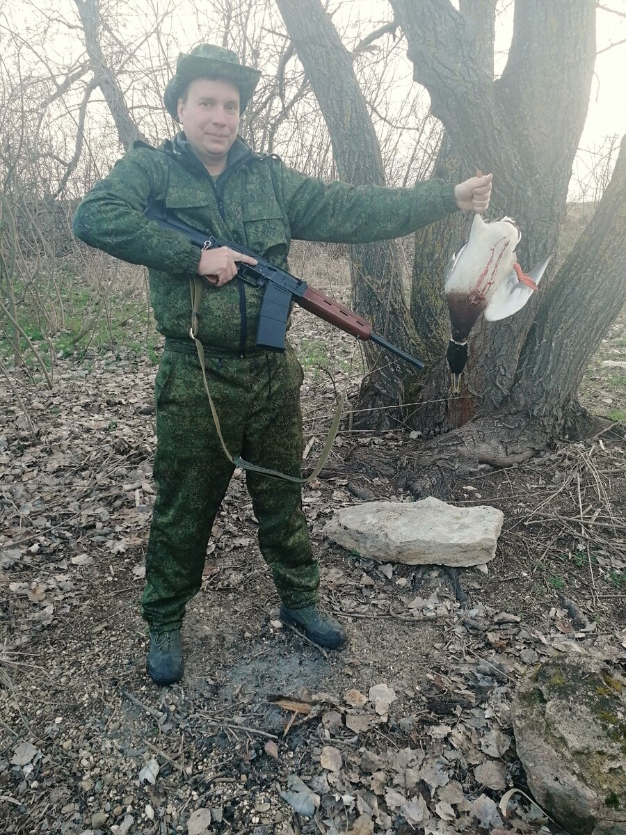 Сбитый селезень на перелёте