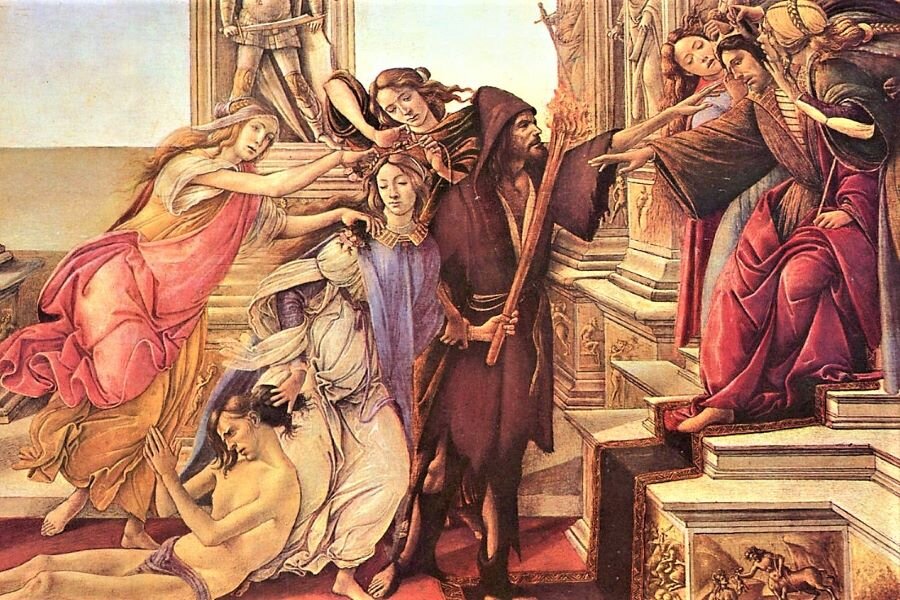 сандро боттичелли аллегория клеветы. картина клевета. сандро боттичелли. клевета. клевета апеллеса боттичелли.