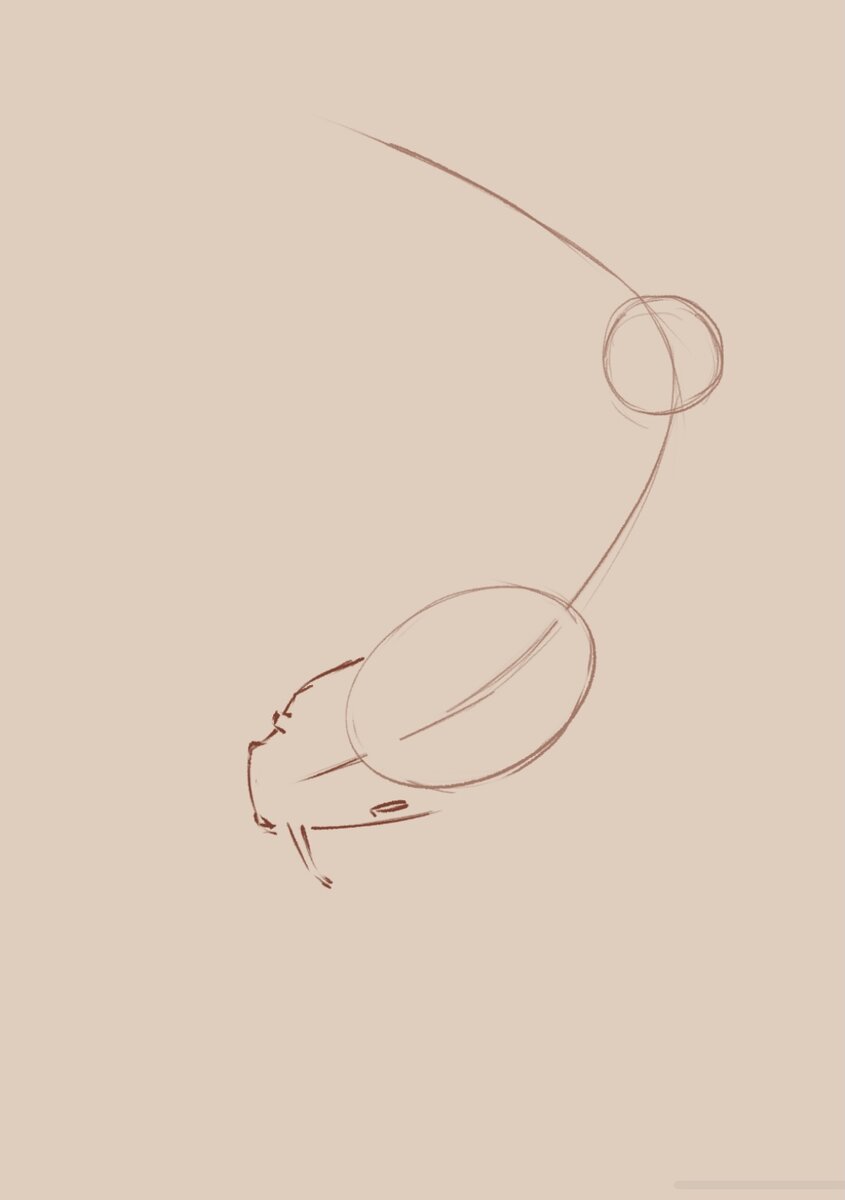 Добавим несколько штрихов для прорисовки мордочки рыбы