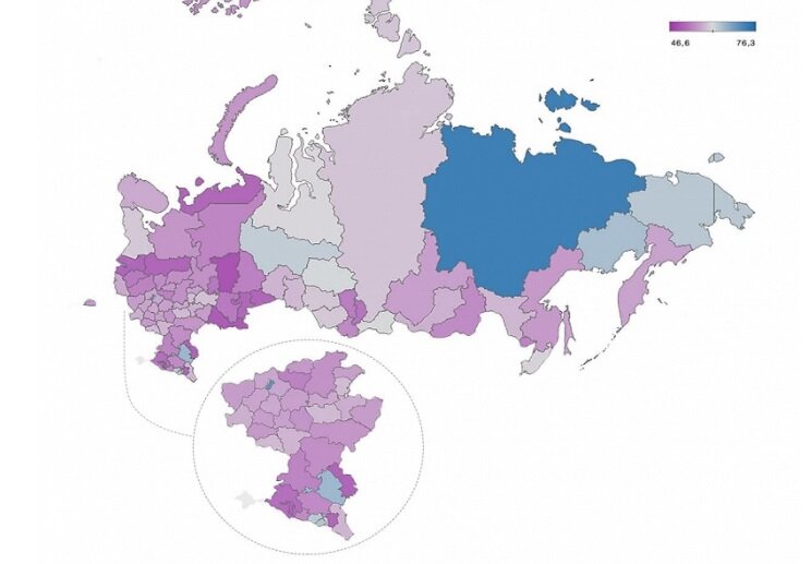 Фото с сайта https://ioe.hse.ru Данные по Крыму отсутствуют.