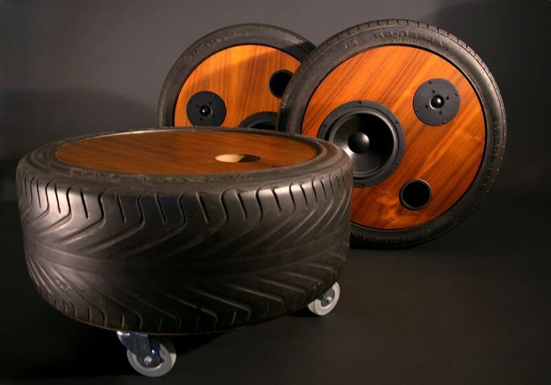 Аудиосистема из покрышек