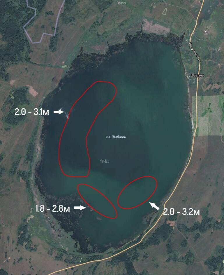 Карта перспективных мест и глубин