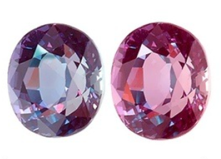 Искусственный корунд с александритовым эффектом