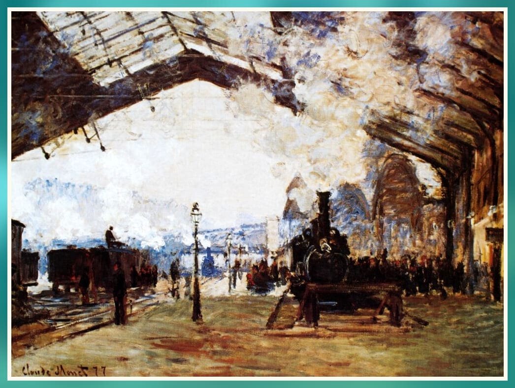 "Вокзал Сен-Лазар. Нормандский поезд". 1877