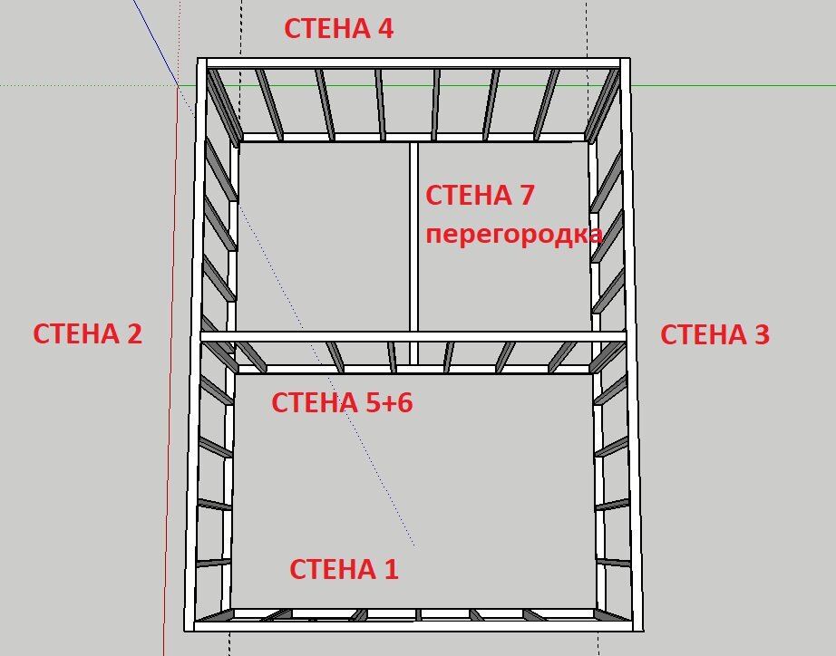 Авторский проект бани. Чертежи фундамента и стен.